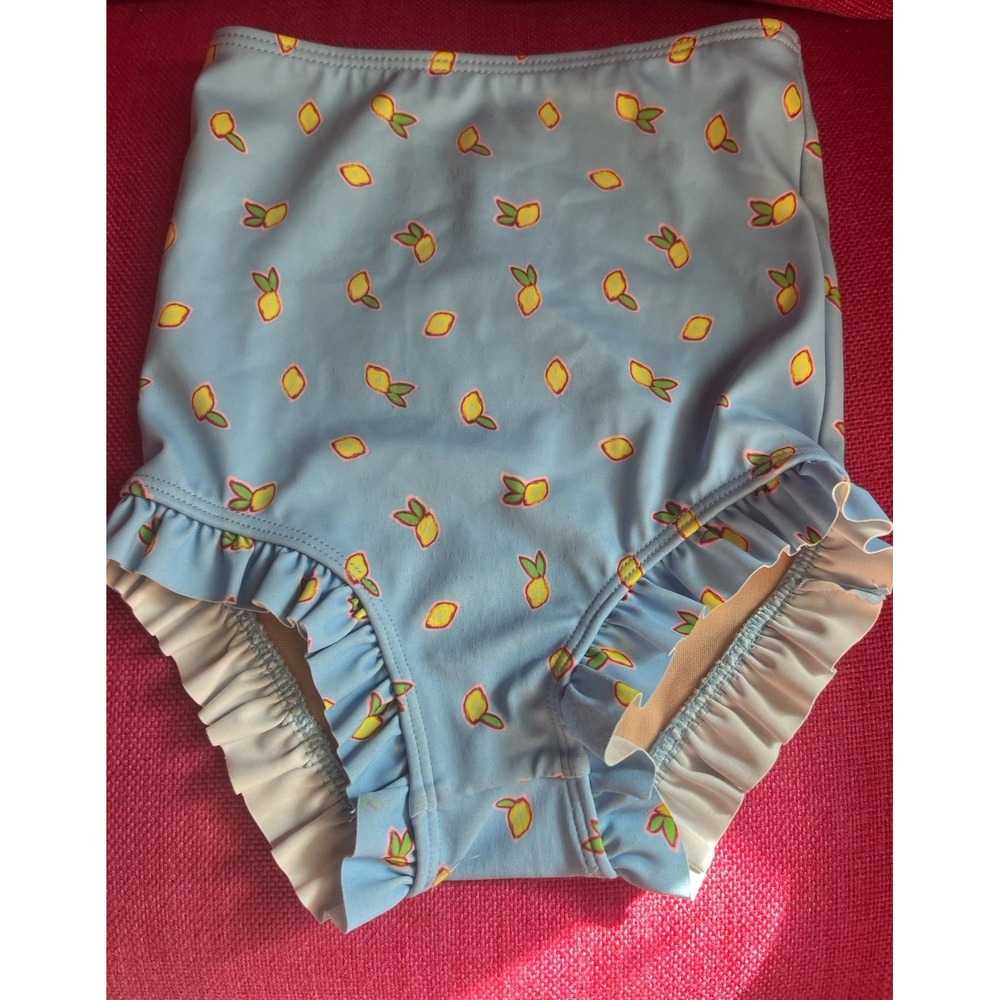 Kortni Jeane 18-24‎ Month Blue High Wasted Lemon Bathing Suit Bottoms